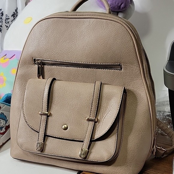 Beige Large Backpack *